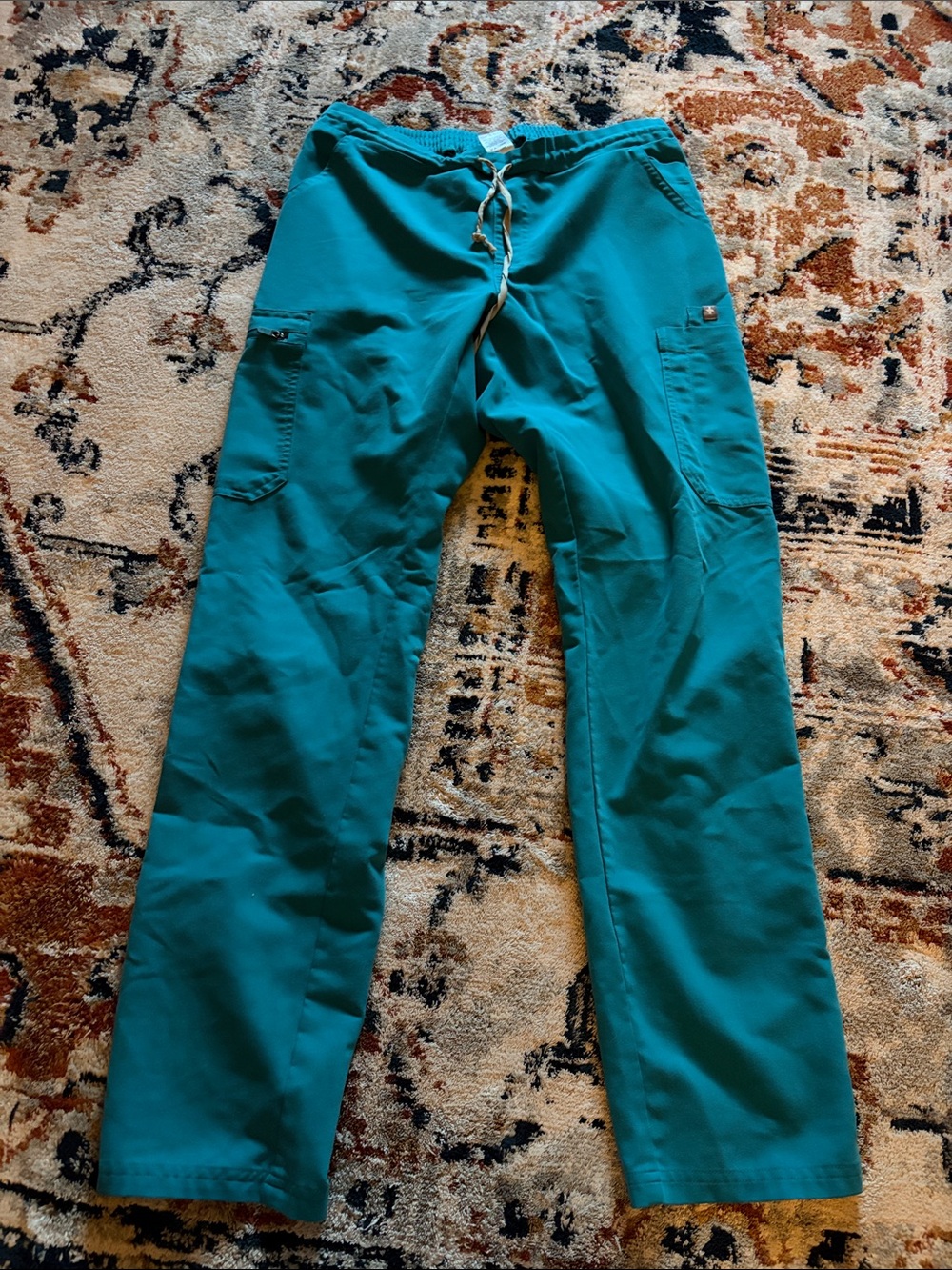 FIGS Teal Cargo Scrub Pants PO# 1546